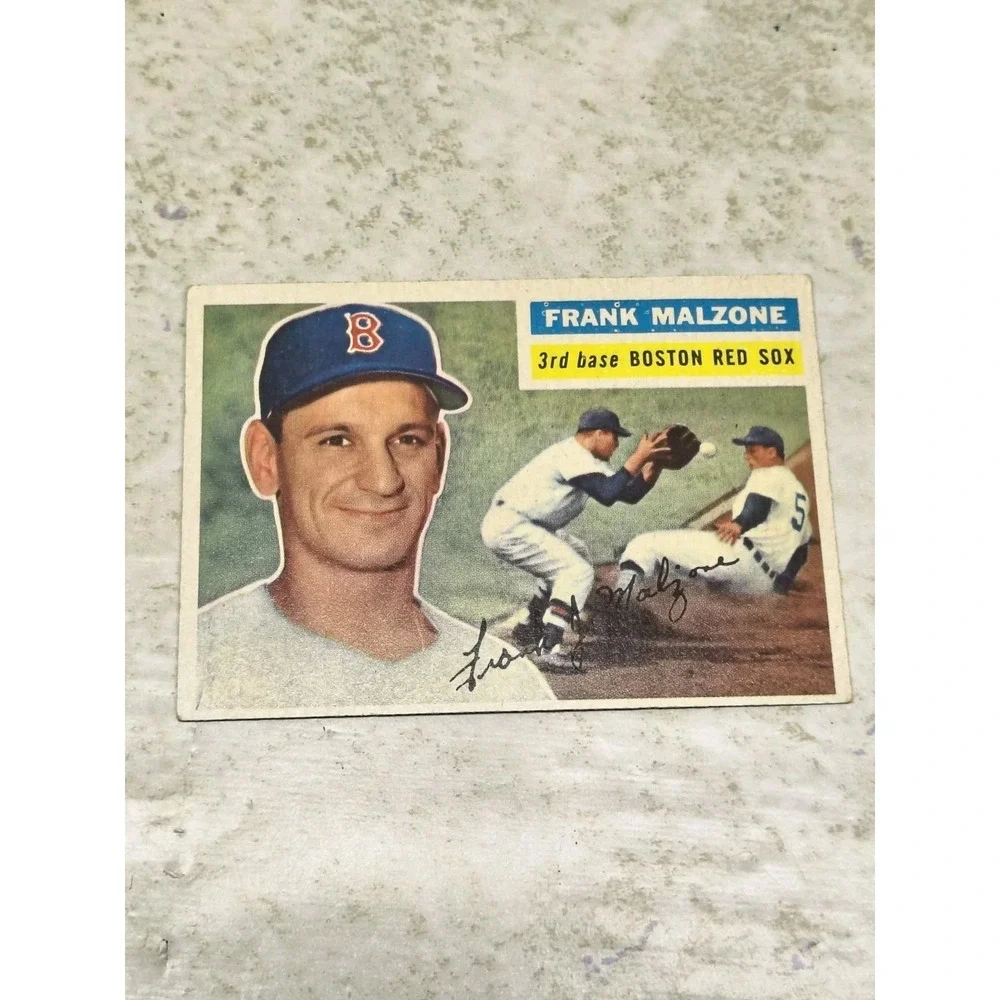 1956 Topps Baseball‎ Card Frank Malzone 3rd Base Boston Red Sox  # 304
